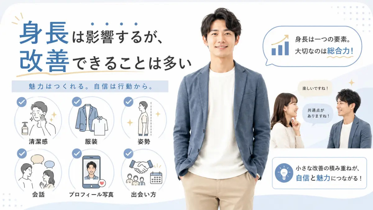 170以下 モテないの結論と改善ポイントを示すまとめ画像
