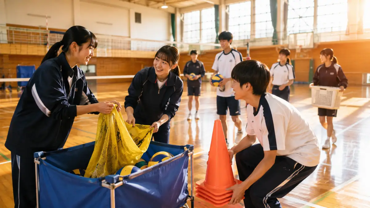 高校生出会いきっかけとして文化祭準備で交流する日本人高校生