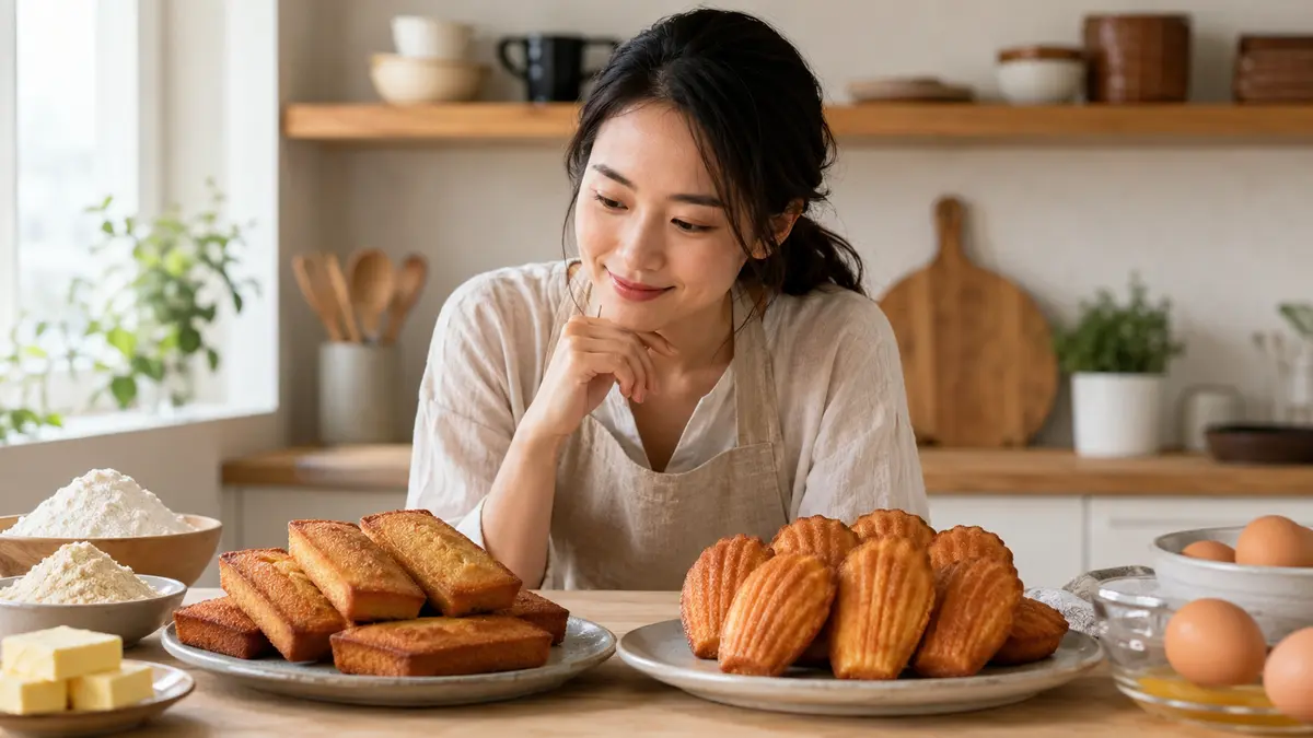 フィナンシェとマドレーヌ、初心者に簡単なのは？違い・材料・食感・レシピ比較